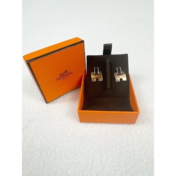 HERMÈS Jewelry - Hermès Women’s Earrings – Gold & Black Elegance W/ COA